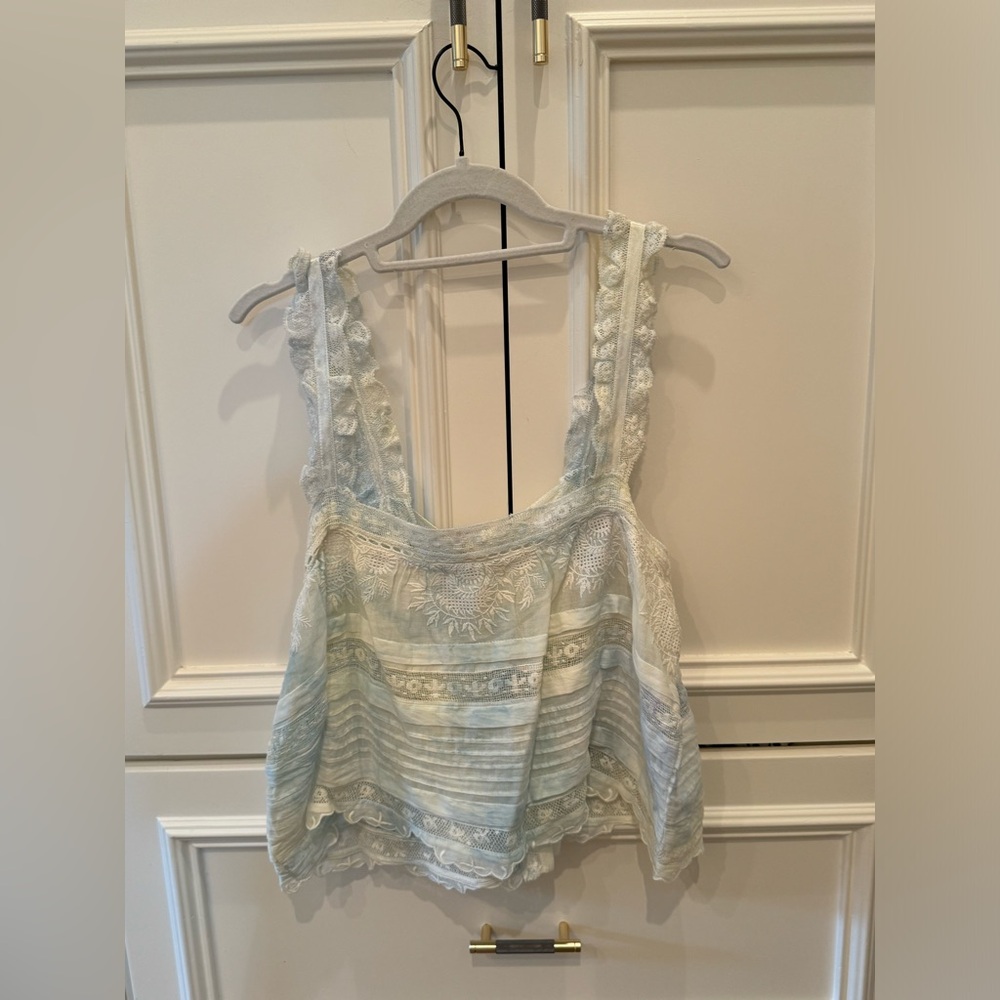 Love Shack Fancy Medium Sully Blue Tie Dyed Top. ๐โก๏ธ - Picture 2 of 5